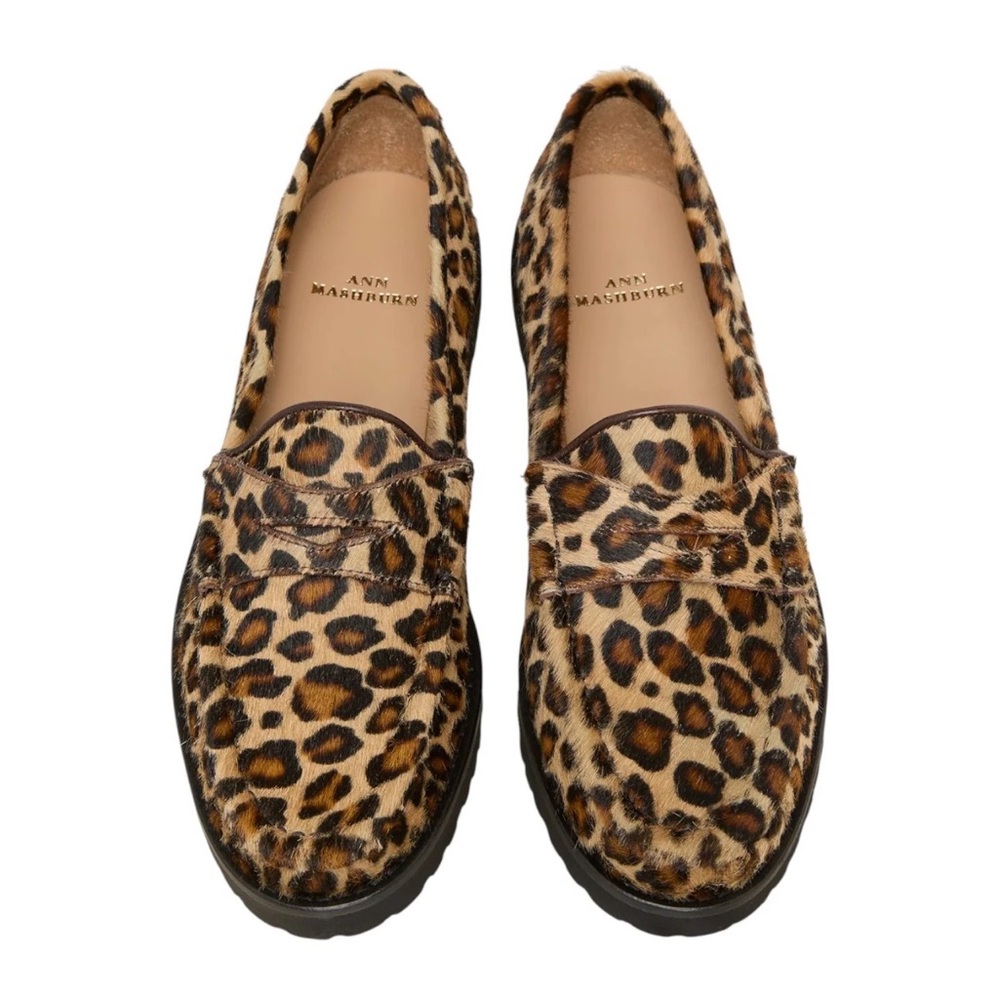 Ann Mashburn Leopard Pony Hair Lug Sole Loafers | Size 41 | Made in Italy